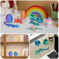 Minleway multicolor dragon eggs set for collection and display