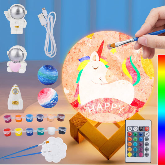 Minleway moon lamp paint kit for kids' creative crafts