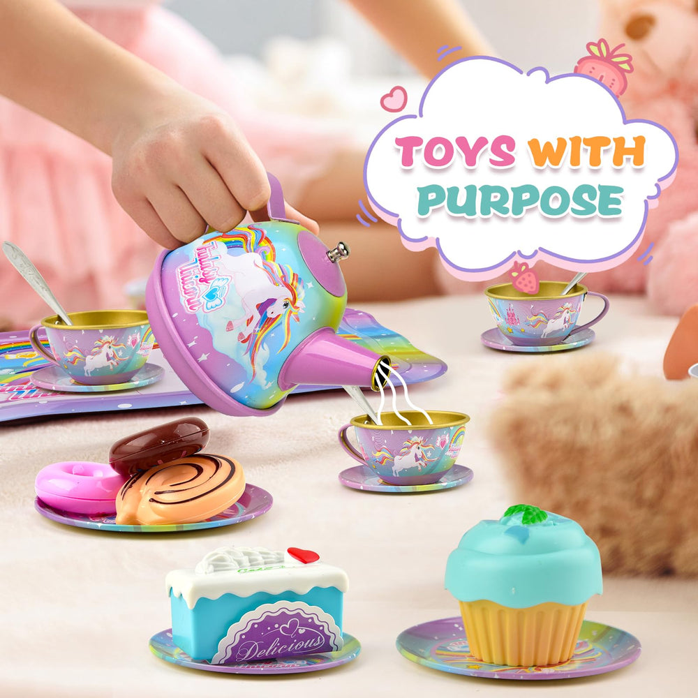 Minnot pastry tray with three layers helps organize treats during pretend picnics