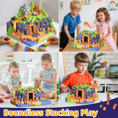 Minoskia blocks in classroom setups foster collaboration and early engineering.