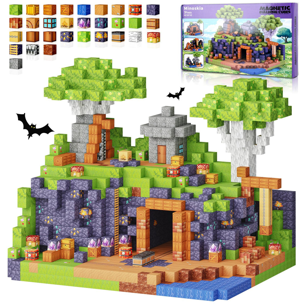 Minoskia magnetic blocks spark a creative castle and imaginative play.