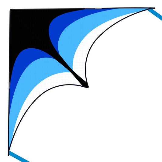 Mint's Colorful Life delta kite blue ready to fly for beginners