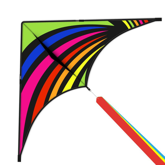 Mint's Colorful Life Delta Kite rainbow full view for joyful family outdoor fun