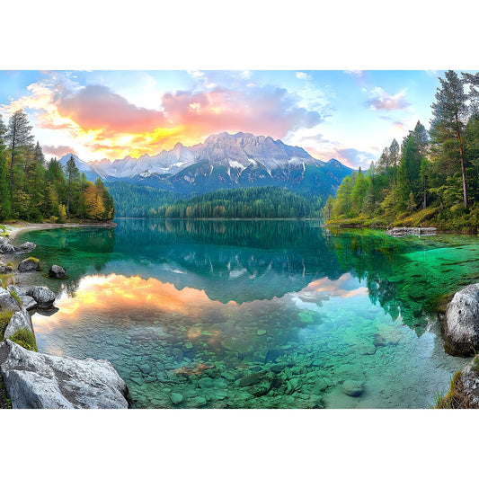 MINWAN Eibsee Lake puzzle box-front shows premium packaging for gifting.