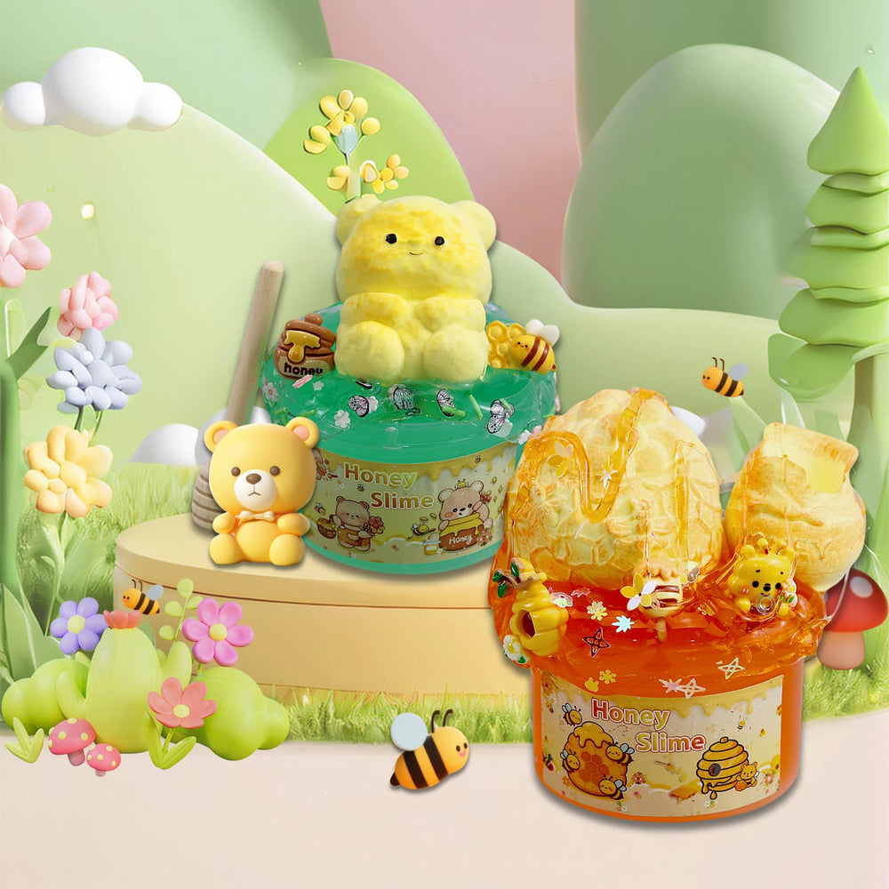 Miodog panda honey slime kit with molds and accessories for imaginative crafting
