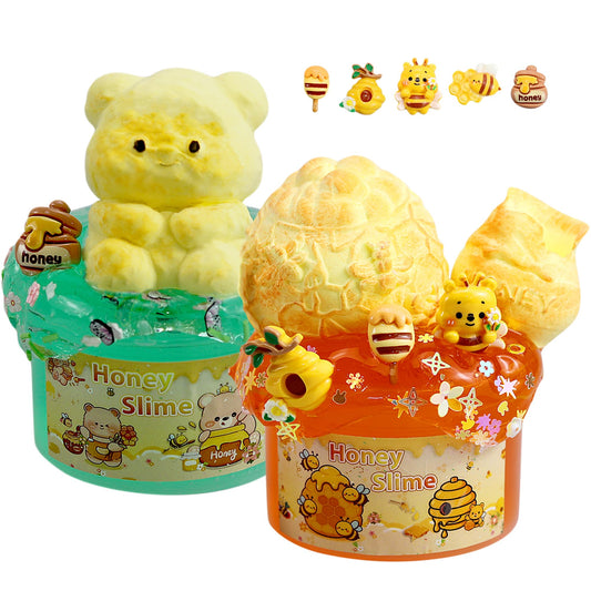 Miodog two-pack slimes with honey and panda textures for creative play