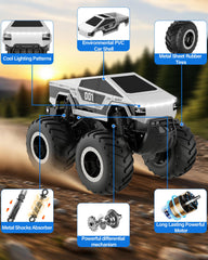 Miortior off-road pickup truck side view shows sleek black and silver styling.