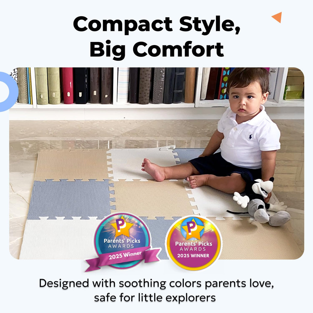 MioTetto anti-slip play area helps keep baby activities steady.