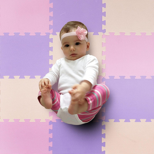 MioTetto baby play mat interlocking tiles for a soft, safe crawling space.