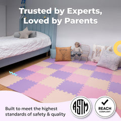 MioTetto playpen fit 74x74 scene shows compatibility with standard playpens