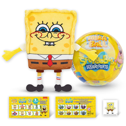 MiraBall SpongeBob Mystery unbox action highlights collectible plush anticipation