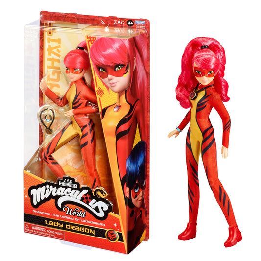 Miraculous Lady Dragon doll front view for imaginative play and storytelling