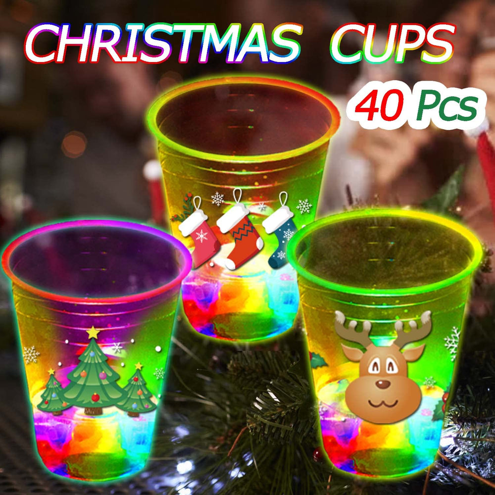Mishunyus glow cups on the party table provide ambient light for evenings.
