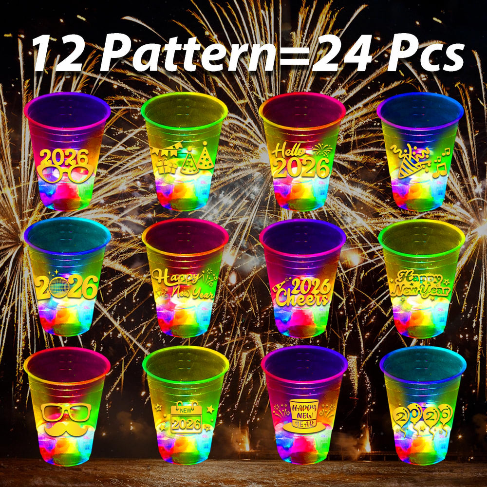 Mishunyus NYE cups designed for indoor and outdoor celebrations.