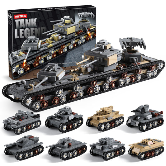 MISTBUY 1165-piece WW2 army tank build set for immersive play and display.