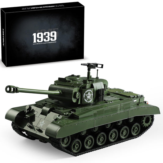 MISTBUY 1703-piece WW2 tank build kit showing authentic contours for display.