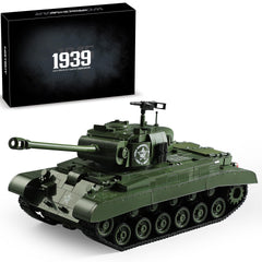 MISTBUY 1703-piece WW2 tank build kit showing authentic contours for display.
