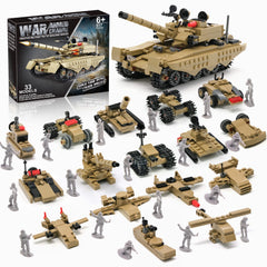 MISTBUY army tank builder blocks image showcasing tank assembly for imaginative play.