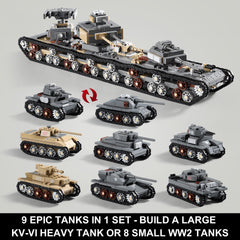 MISTBUY Tiger and T-38 mini tanks for portable play anywhere.