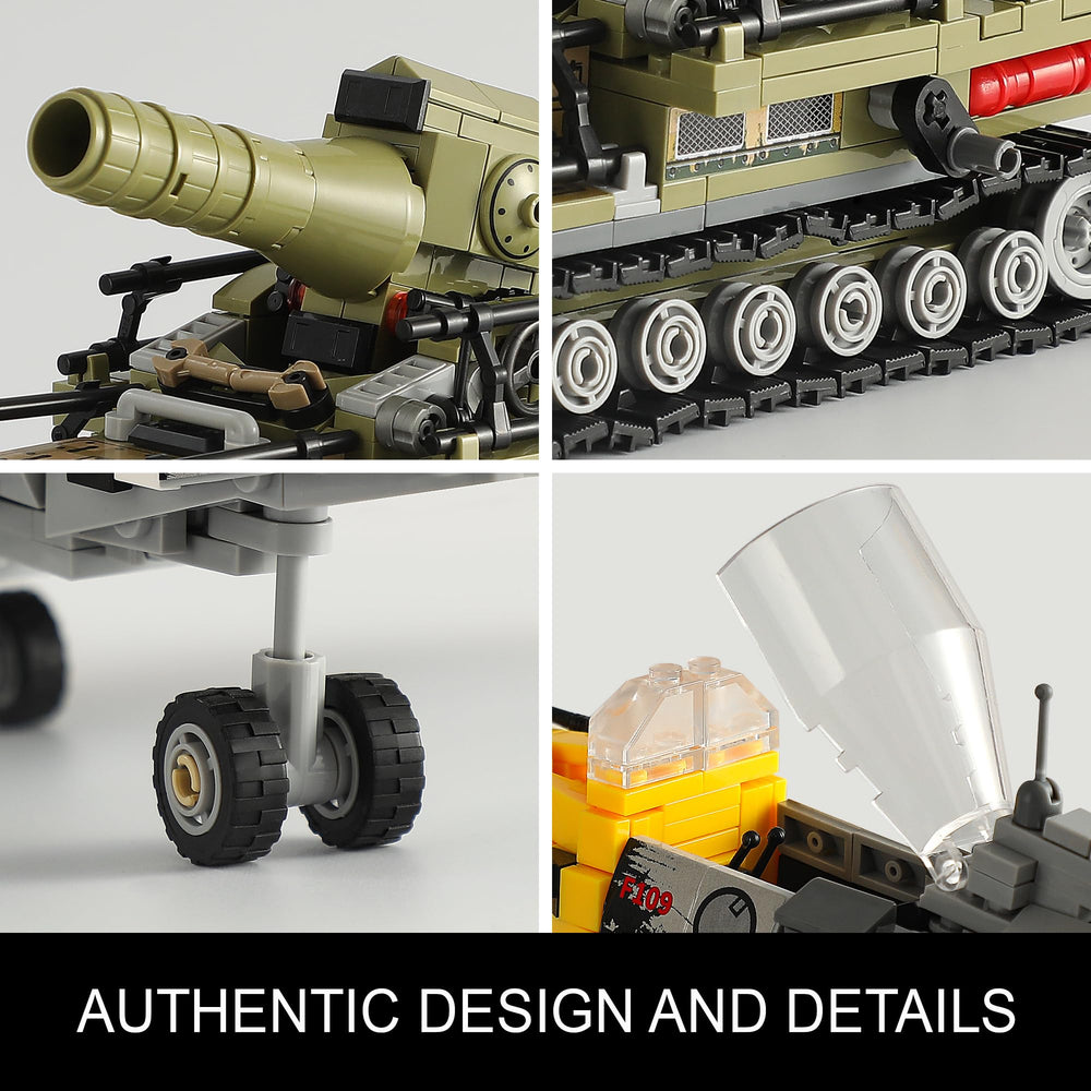 Two small army tanks enhance battlefield detail