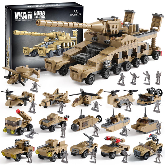 MISTBUY WWII Dora railway gun with 28 wheels for realistic battlefield play.