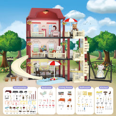 MITCIEN Dollhouse Kit Swimming Pool enables splashy backyard adventures.