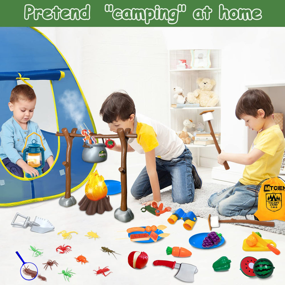 MITCIEN kids camping set play tent setup for quick private space and reading