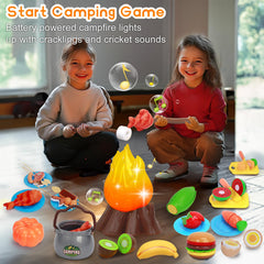 MITCIEN kids camping toys play food fruits and vegetables for educational pretend cooking.