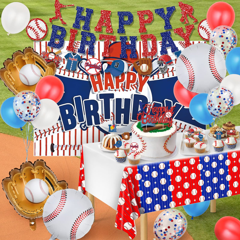 Miucat baseball foil balloons add shiny accents and festive atmosphere
