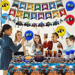Miucat Monster Truck cupcake toppers decorate treats with playful flair
