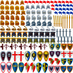 Miutrue medieval knight shield for mini figures, durable and block-compatible
