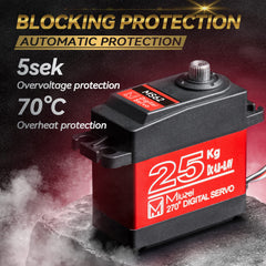 Miuzei 25T horn servo attachment for easier linkage and compatibility.