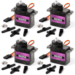 Miuzei MG90S front view shows compact size ideal for precise RC control.