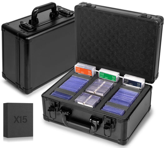 MIXPOET graded card storage box shows top-loader capacity for organized collections.