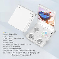 Miyoo Flip V2 compact size fits pockets for travel gaming.