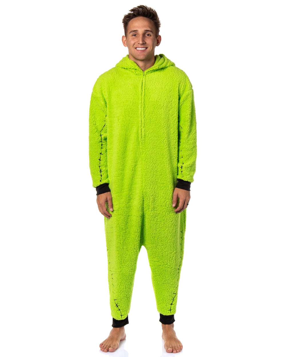 MJC Oogie Boogie union suit green packaging tag signals gift-ready Disney-style costume
