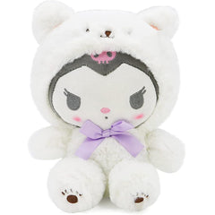 MJJAOQYF cartoon kawaii white bear front view, ultra-soft and cuddly for kids.