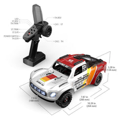 Remote control with TD knob for safe speed limiting.