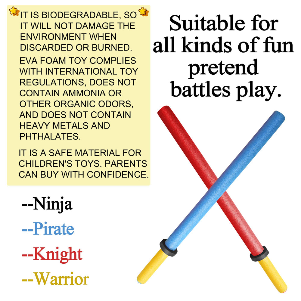 MLcnleS Foam swords battle-ready set with lightweight, safe materials