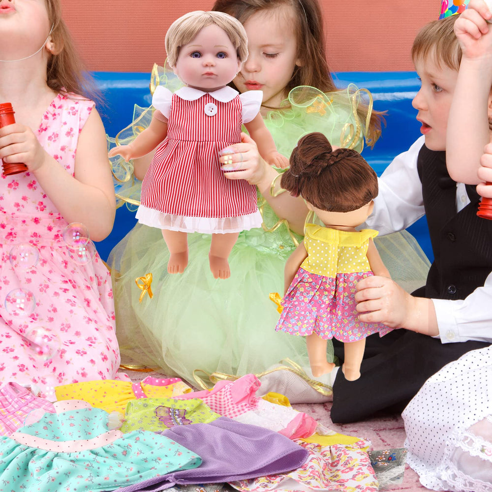 MLcnleS lace plaid dress for dolls adds stylish variety to outfits