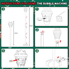 MLDKA durable ABS construction keeps safe, long-lasting bubble play.