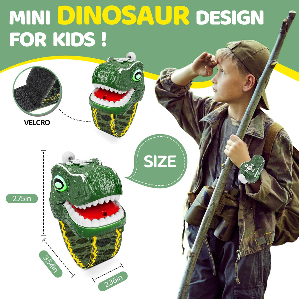 MLDKA Dinosaur Walkie Talkies 3-Pack lightweight at 100g for easy carry