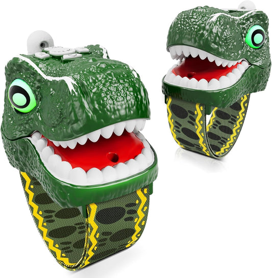MLDKA dinosaur walkie talkies front view with bright colors for kids