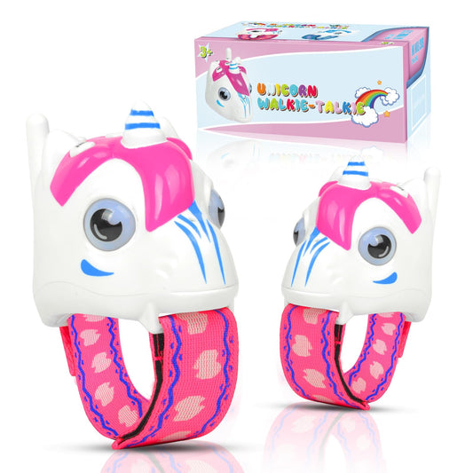 MLDKA unicorn walkie talkies set for kids, boosting imaginative outdoor play.
