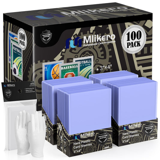 Mlikero 200-card top loaders set protects collection cards with durable, crystal-clear protection