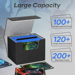 Mlikero deck box interior features microfiber lining to protect cards.