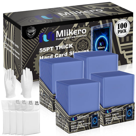 Mlikero 55pt top loader for baseball cards provides clear protection and crisp display