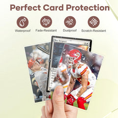 Mlikero 66x91mm standard sleeves fit MTG, baseball, football cards and more.