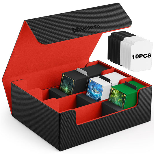 Mlikero card deck box with magnetic closure keeps decks secure during transport.