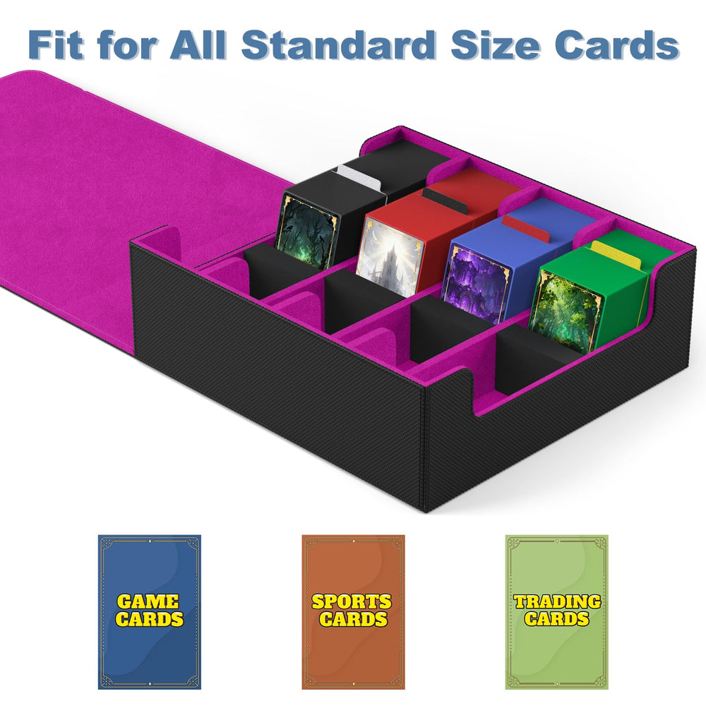 Soft microfiber lining cushions cards against scratches and creases.